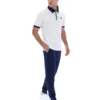 Polo a rayas clásico vintage BB1 blanco