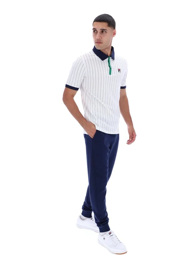 Polo a rayas clásico vintage BB1 blanco