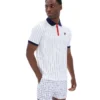 Polo a rayas clásico vintage BB1 blanco