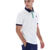Polo a rayas clásico vintage BB1 blanco