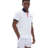 Polo a rayas clásico vintage BB1 blanco