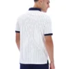 Polo a rayas clásico vintage BB1 blanco