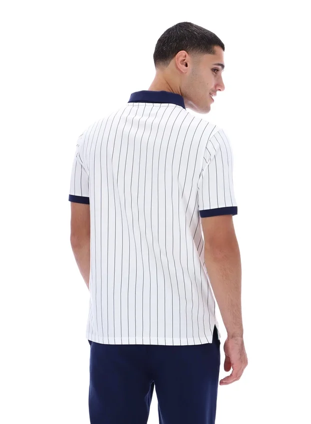 Polo a rayas clásico vintage BB1 blanco
