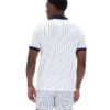 Polo a rayas clásico vintage BB1 blanco
