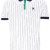 Polo a rayas clásico vintage BB1 blanco