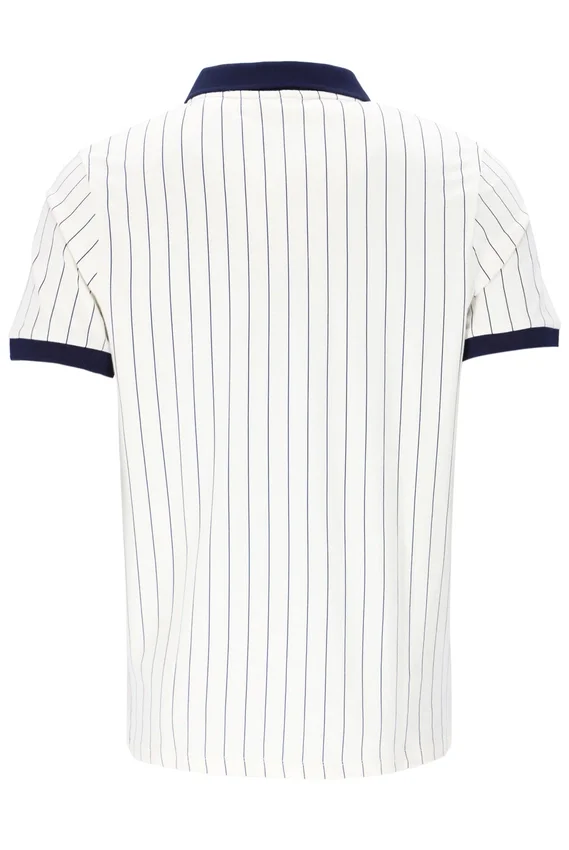 Polo a rayas clásico vintage BB1 blanco