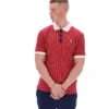 Polo a rayas clásico vintage BB1 en color granate
