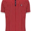 Polo a rayas clásico vintage BB1 en color granate
