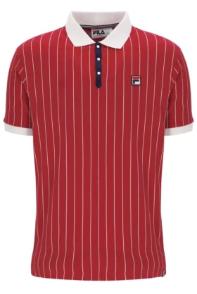 Polo a rayas clásico vintage BB1 en color granate