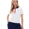 Polo ajustado BB1 a rayas finas de Gardenia Bai