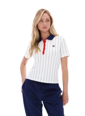 Polo ajustado BB1 a rayas finas de Gardenia Bai