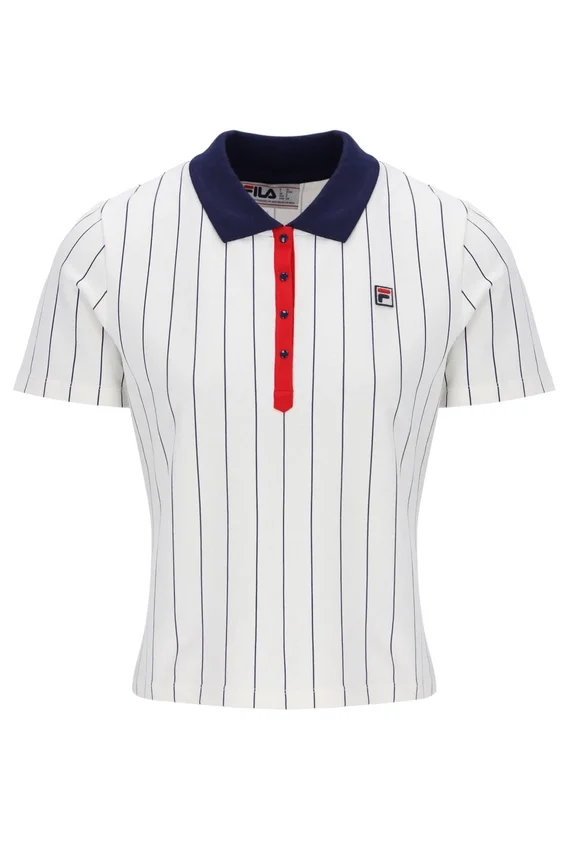 Polo ajustado BB1 a rayas finas de Gardenia Bai