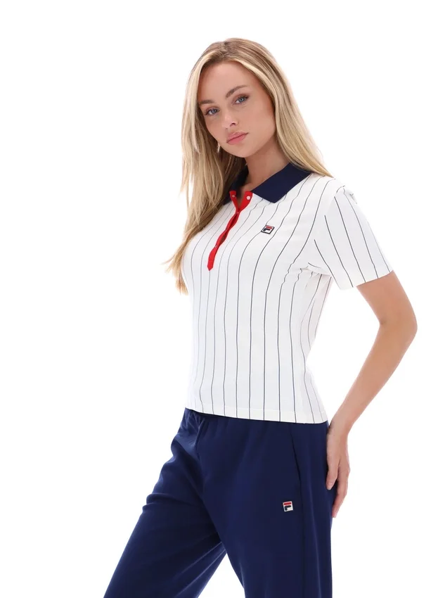 Polo ajustado BB1 a rayas finas de Gardenia Bai