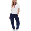 Polo ajustado BB1 a rayas finas de Gardenia Bai