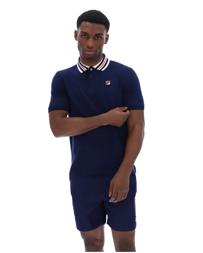 Polo básico Achille Heritage Tape de Fila en azul marino
