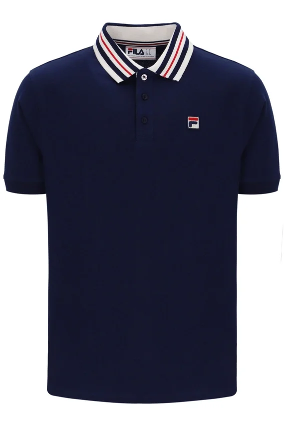 Polo básico Achille Heritage Tape de Fila en azul marino