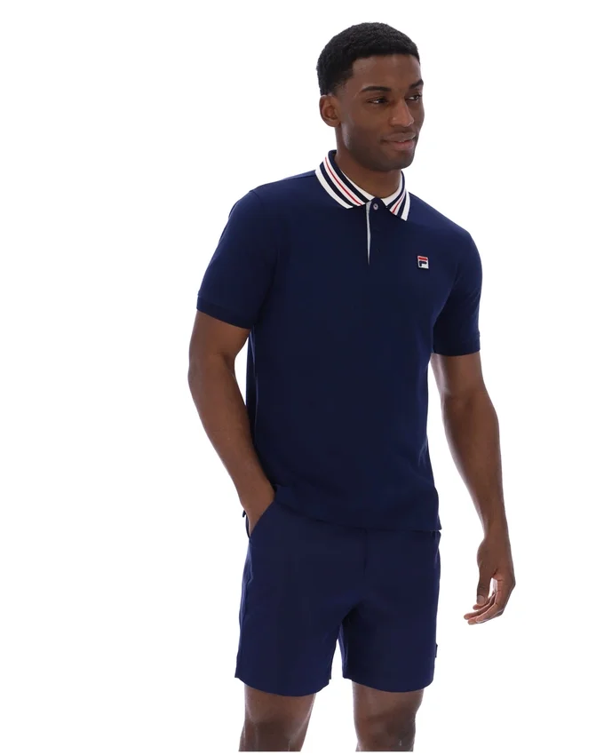 Polo básico Achille Heritage Tape de Fila en azul marino