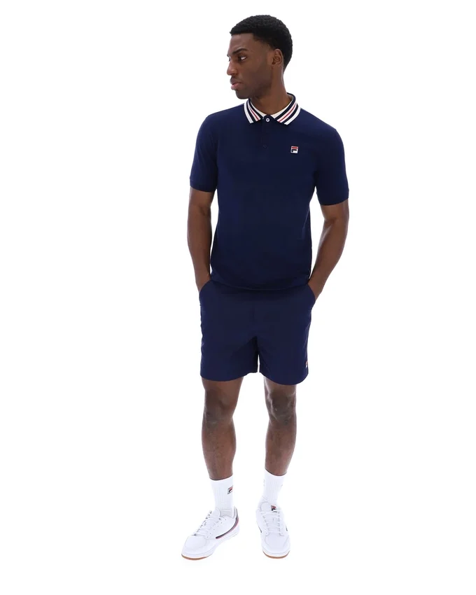 Polo básico Achille Heritage Tape de Fila en azul marino