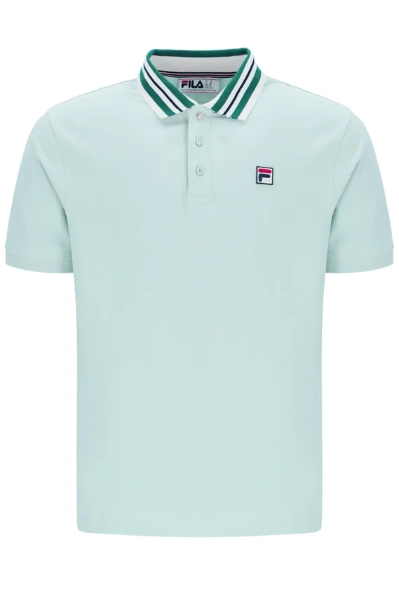 Polo básico Achille Heritage Tape en color Surf Spray