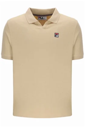 Polo clásico beige Tristiano con textura