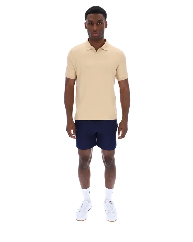 Polo clásico beige Tristiano con textura