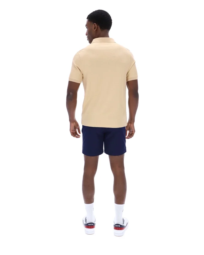 Polo clásico beige Tristiano con textura