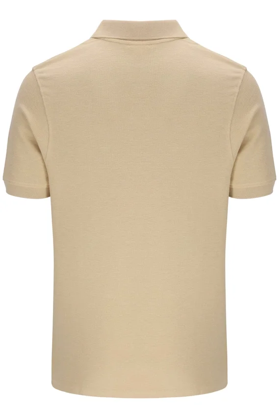 Polo clásico beige Tristiano con textura