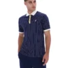 Polo clásico vintage a rayas BB1 de Fila en azul marino