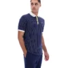 Polo clásico vintage a rayas BB1 de Fila en azul marino