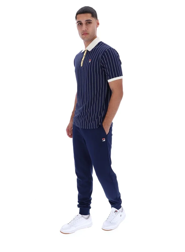 Polo clásico vintage a rayas BB1 de Fila en azul marino