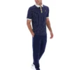 Polo clásico vintage a rayas BB1 de Fila en azul marino