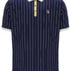 Polo clásico vintage a rayas BB1 de Fila en azul marino