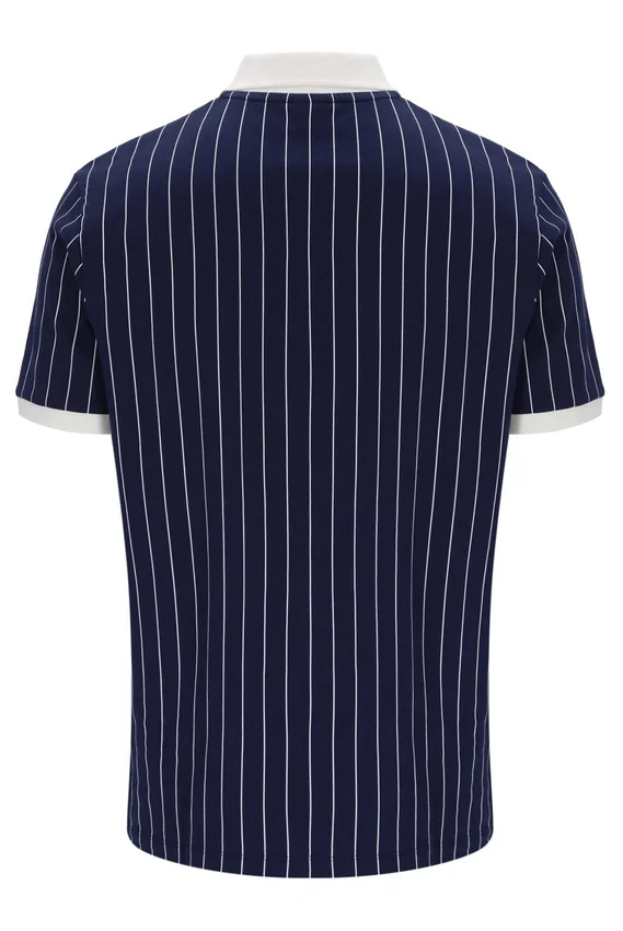 Polo clásico vintage a rayas BB1 de Fila en azul marino