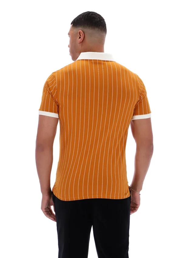 Polo clásico vintage a rayas BB1 en color Pumpkin Spice