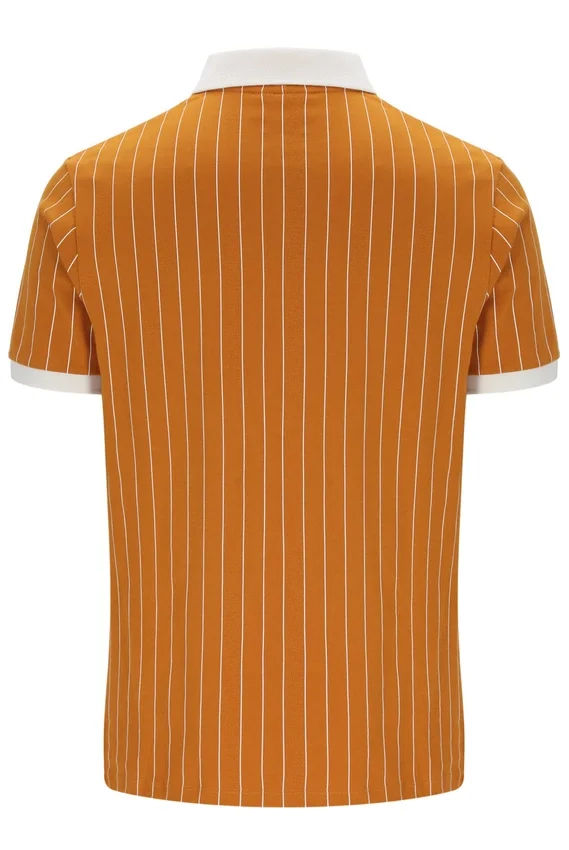 Polo clásico vintage a rayas BB1 en color Pumpkin Spice