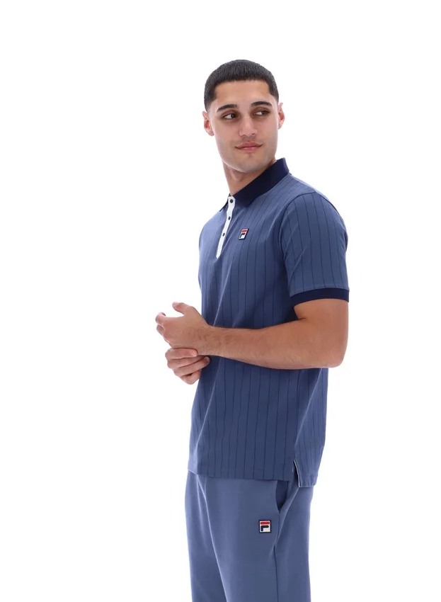 Polo clásico vintage a rayas BB1 en índigo