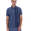 Polo con cremallera Dario en índigo vintage