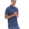 Polo con cremallera Dario en índigo vintage