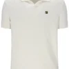 Polo de cuello abierto con tejido Denny Diamond en color leche de coco