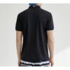 Polo de manga corta con logotipo bordado, azul