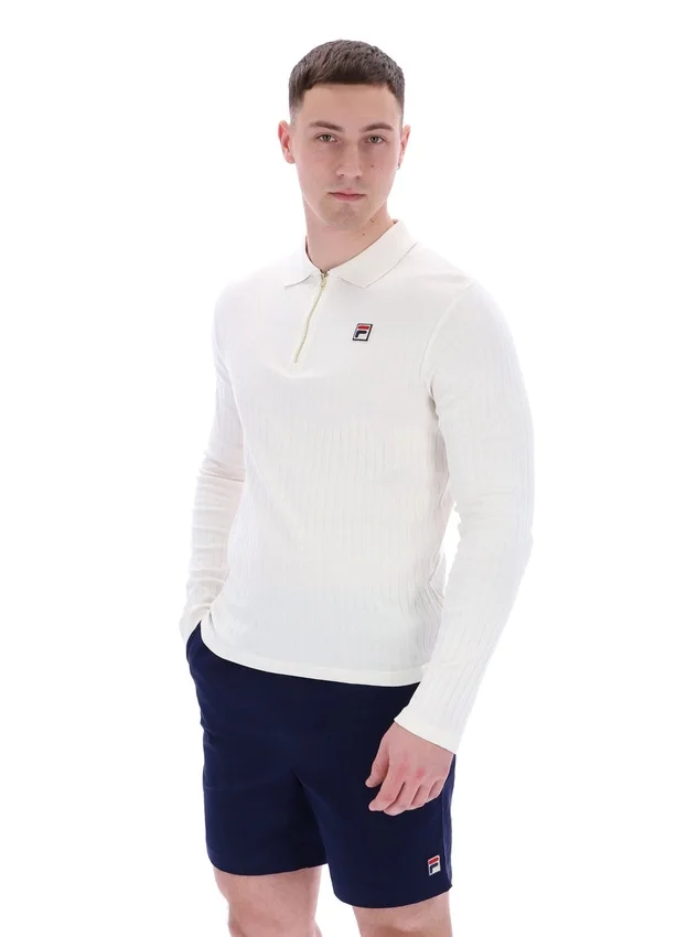 Polo de manga larga Blake en color Gardenia