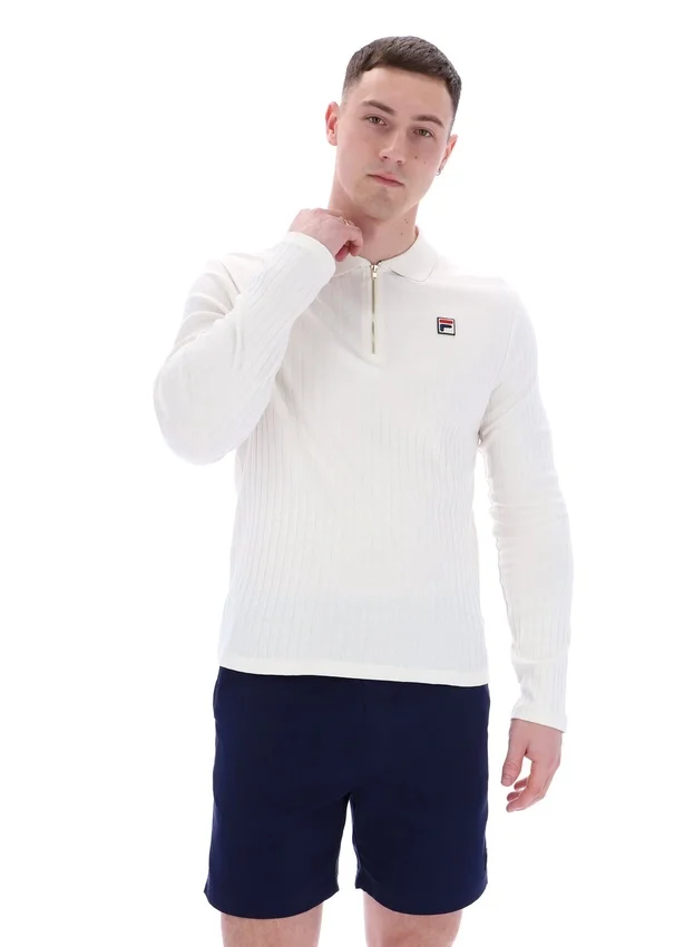 Polo de manga larga Blake en color Gardenia