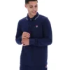 Polo de manga larga con cuello ribeteado Monte de Fila Navy
