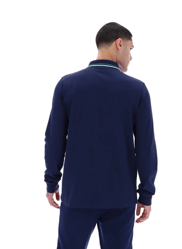 Polo de manga larga con cuello ribeteado Monte de Fila Navy