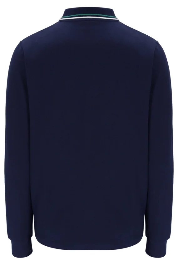 Polo de manga larga con cuello ribeteado Monte de Fila Navy