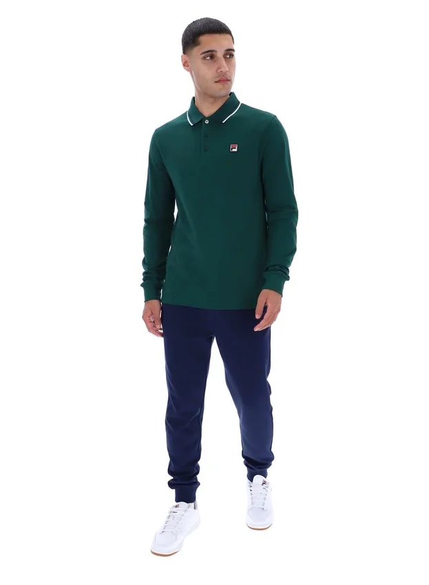 Polo de manga larga con cuello ribeteado «Rain Forest Monte»