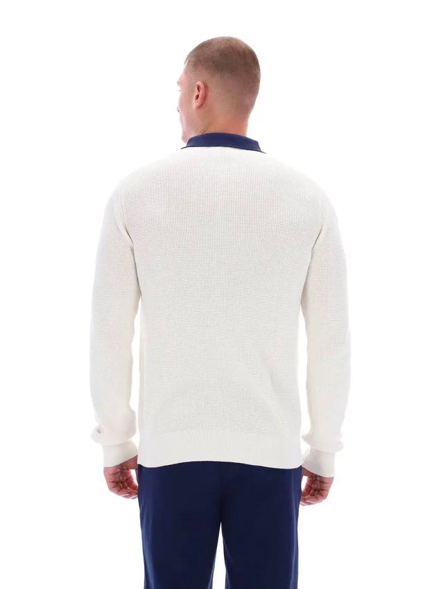 Polo de manga larga con tejido tipo waffle Gardenia Nowell