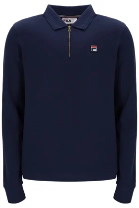 Polo de manga larga Emiliano de Fila en azul marino