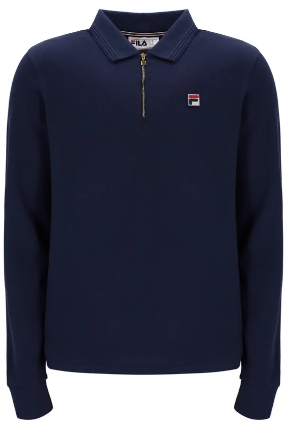 Polo de manga larga Emiliano de Fila en azul marino