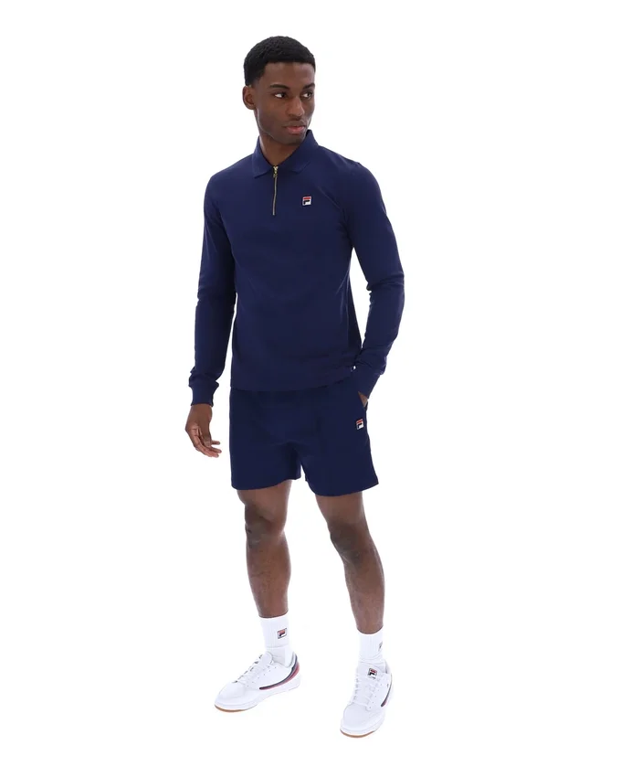 Polo de manga larga Emiliano de Fila en azul marino